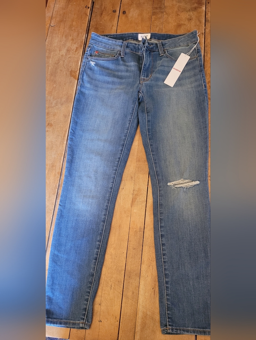 Hudson Jeans Women’s Skinny Distressed Light Blue Denim